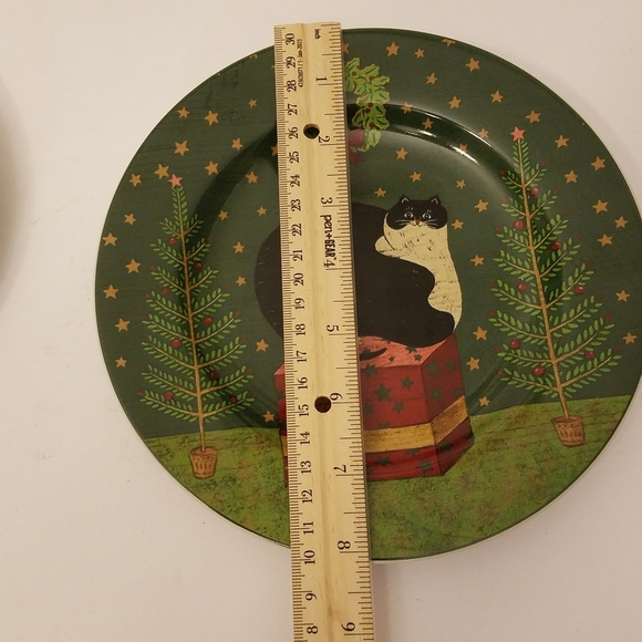 Set of 3 Warren Kimble Holiday Plates Cat Chicken Santa Oneida Sakura - Picture 8 of 9